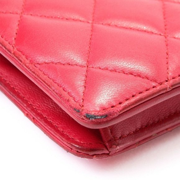 AUTH - Chanel Quilted Lambskin Leather Bi-Fold Long Wallet - Used - Picture 10 of 12